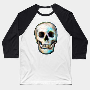 Psychedelic Skull Painting Baseball T-Shirt